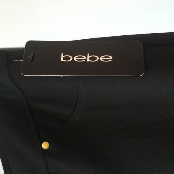 bebe faux 5 packet PDR Pants bling rhinestone gold sexy cute stretchy bottoms - Picture 5 of 7